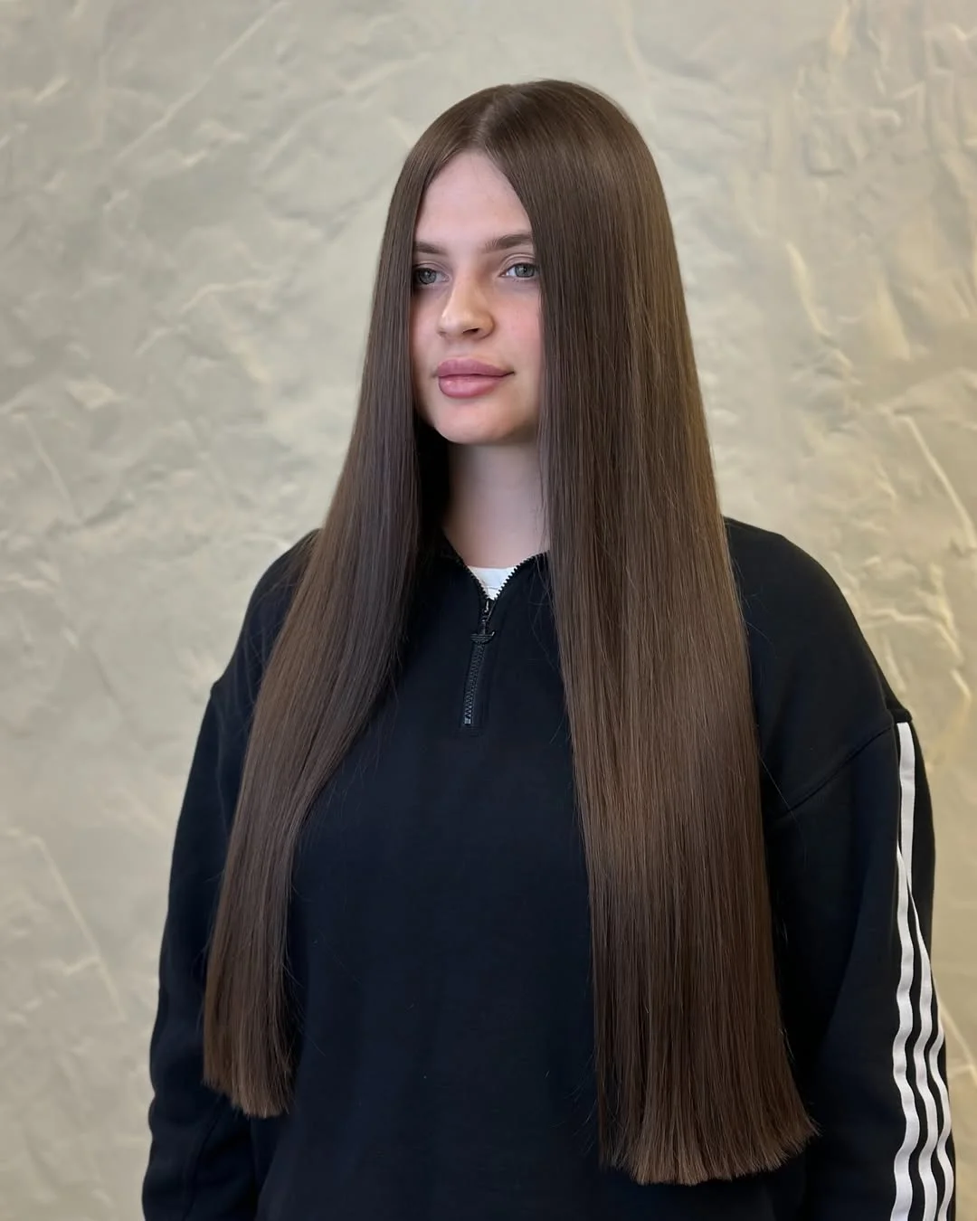 summer espresso brunette hair color for women 2026 Ultra-sleek iced espresso length with mirror shine