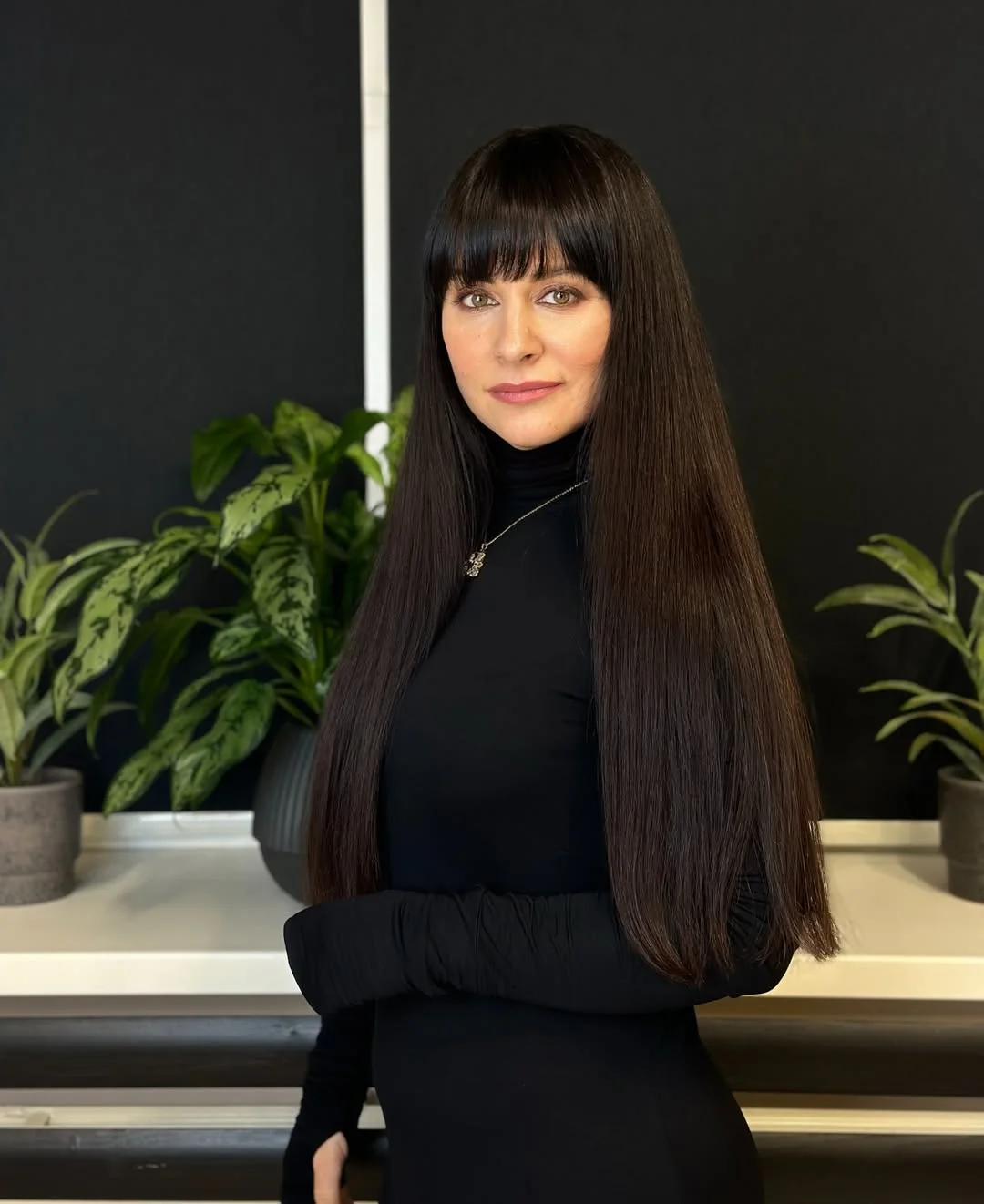 summer espresso brunette hair color for women 2026 Classic espresso with full fringe and polished density