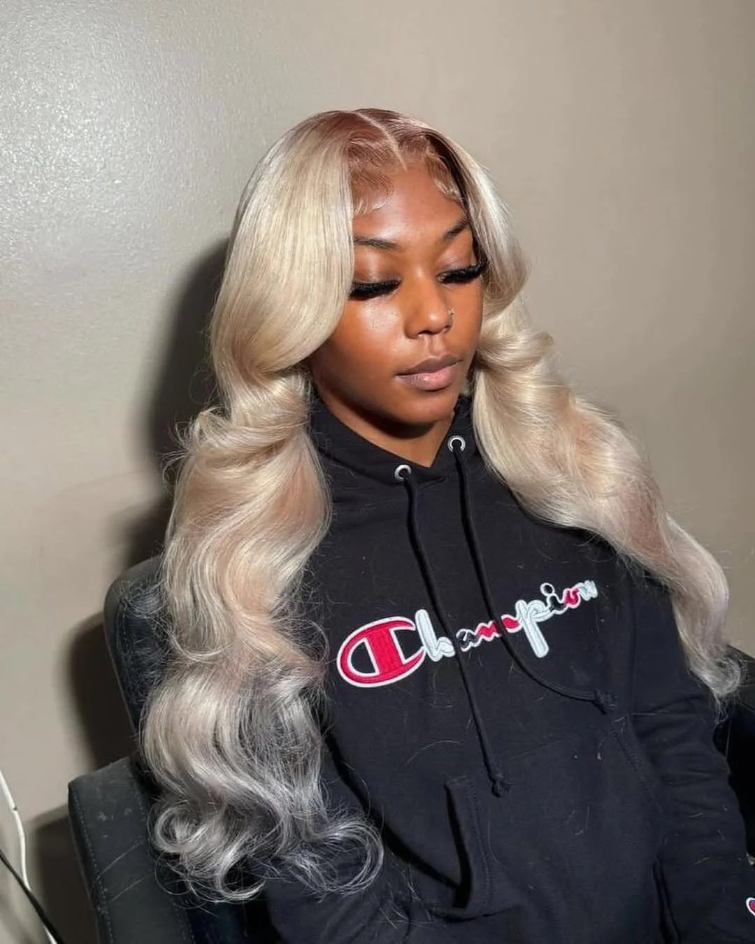 summer hair color for brown skin women 2026 Cool Blonde Glam With Soft Volume