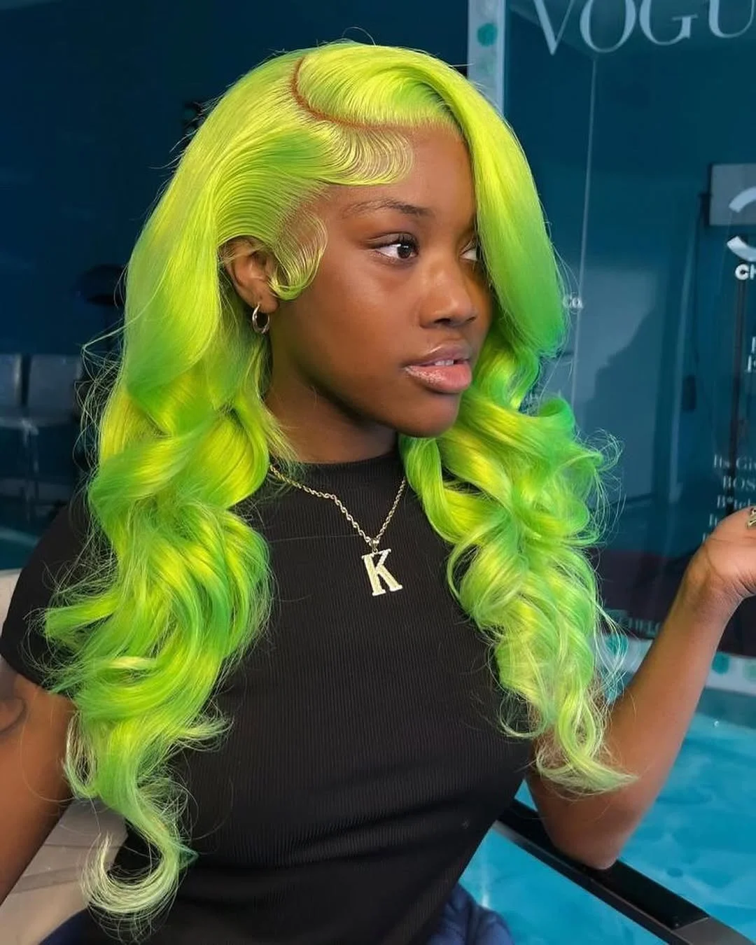 summer hair color for brown skin women 2026 Neon Green Waves That Refuse To Be Ignored