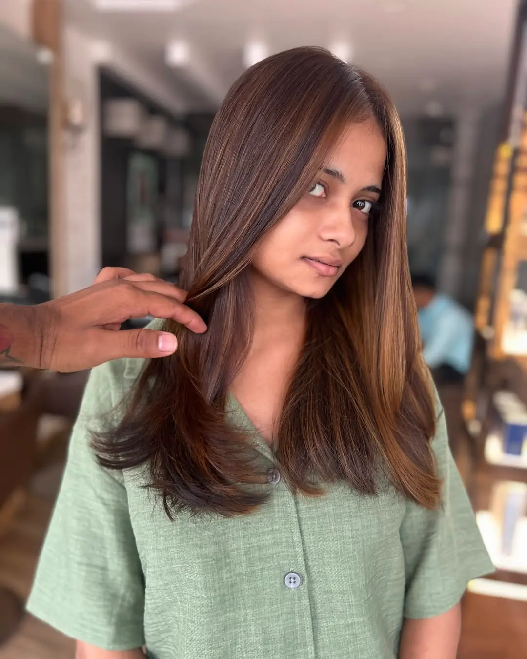 summer hair color for dark skin women 2026 Soft Chocolate Layers with a Sunlit Finish