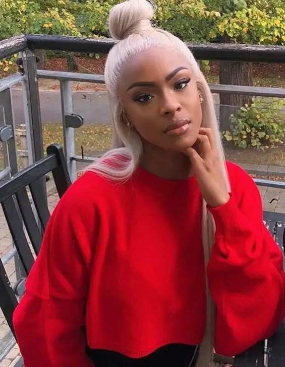 summer hair color for dark skin women 2026 Platinum Blonde Sleek Length with a Street-Style Twist