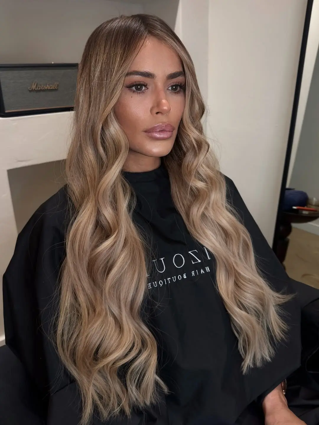 summer hair color for tan skin women 2026 Long Honey Blonde with Soft Defined Waves