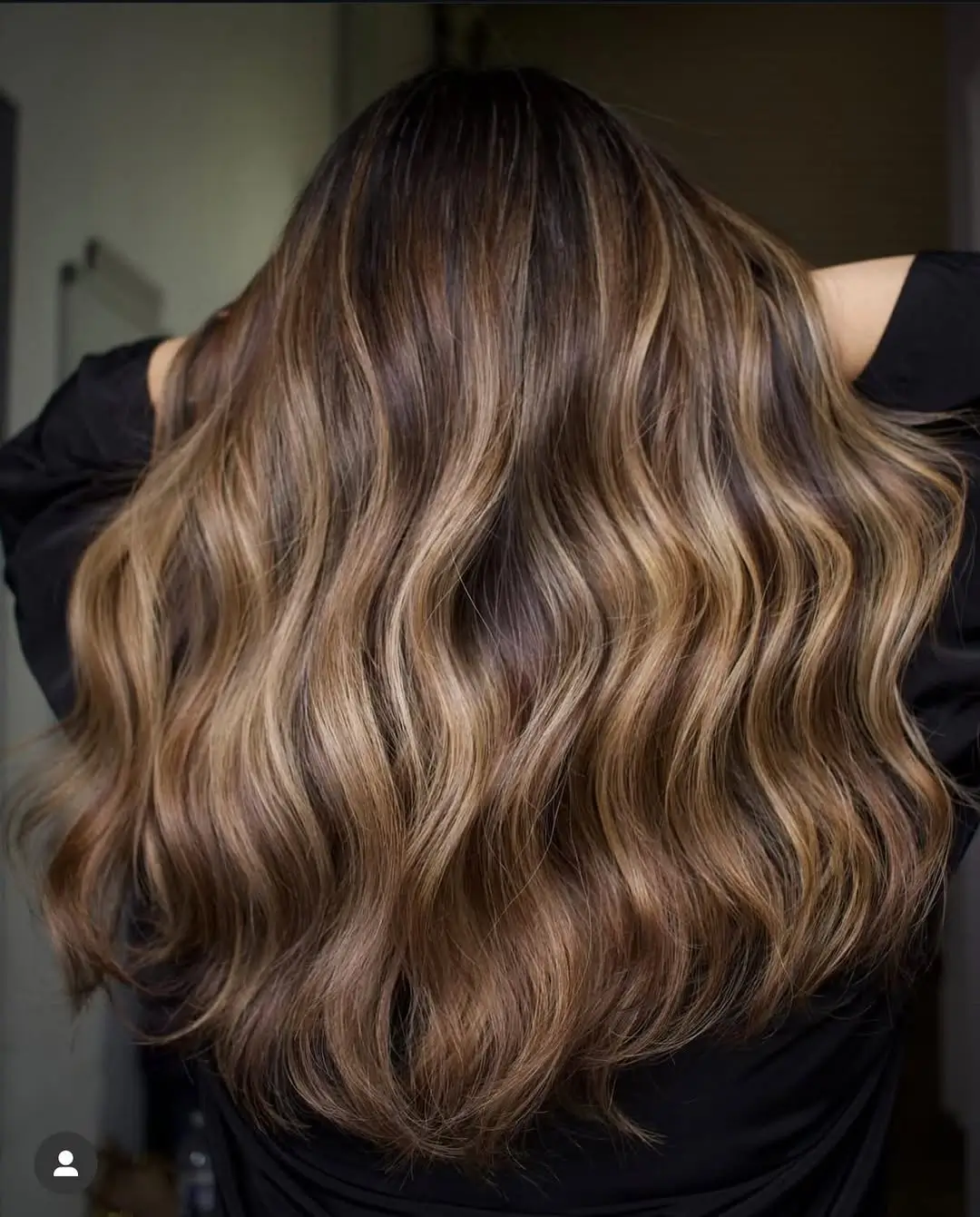 summer hair color ideas for brunette women 2026 Warm Honey Balayage with Dimensional Waves