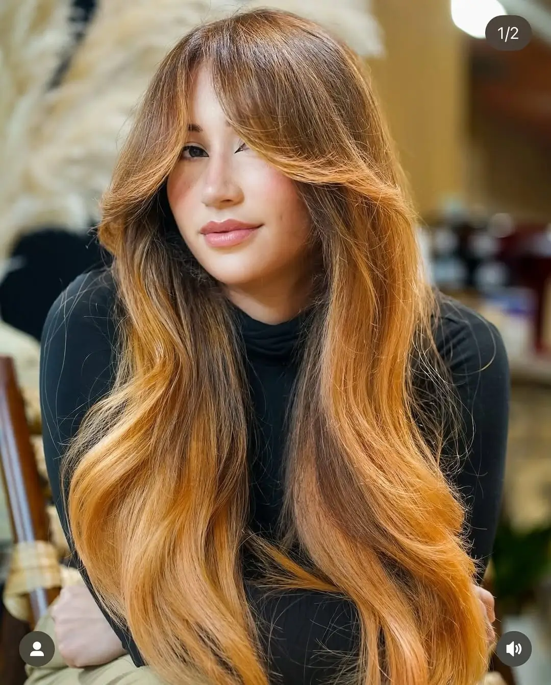 summer hair color ideas for brunette women 2026 Golden Copper Lengths with Luminous Finish