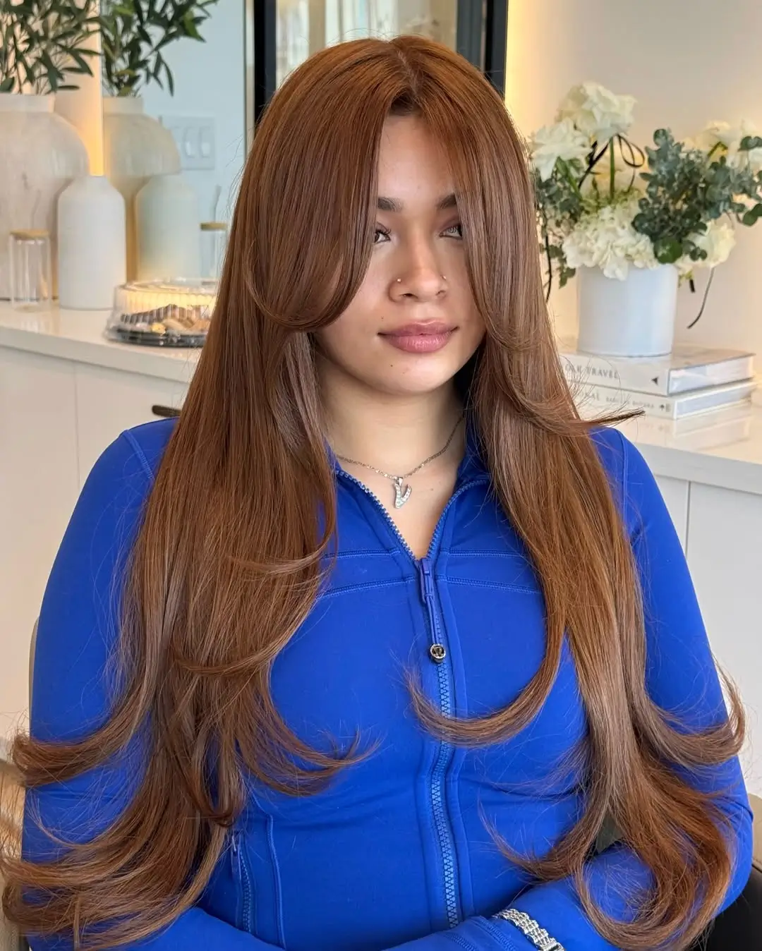 summer hair color ideas for brunette women 2026 Warm Honey Brunette with Airy Face Framing Layers