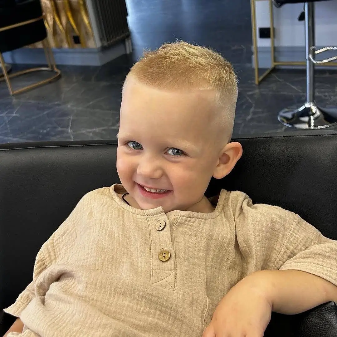summer haircuts for boys 2026 Playful Mini Crop for Toddlers