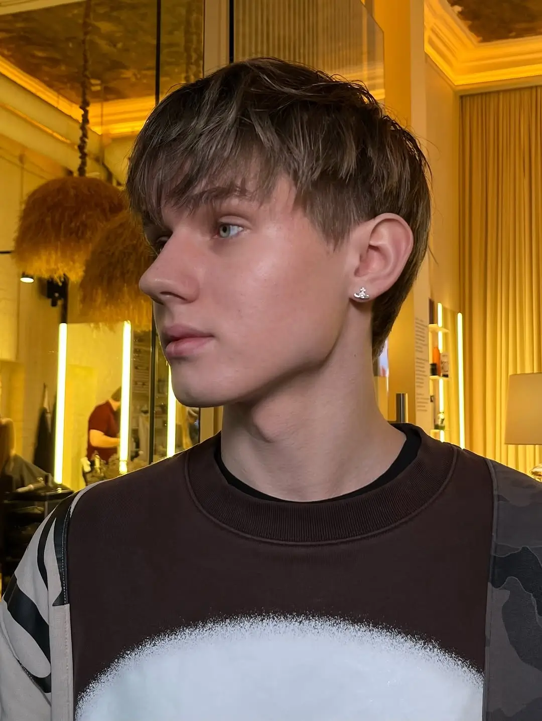 summer haircuts for boys 2026 Layered Medium Flow with Side Movement