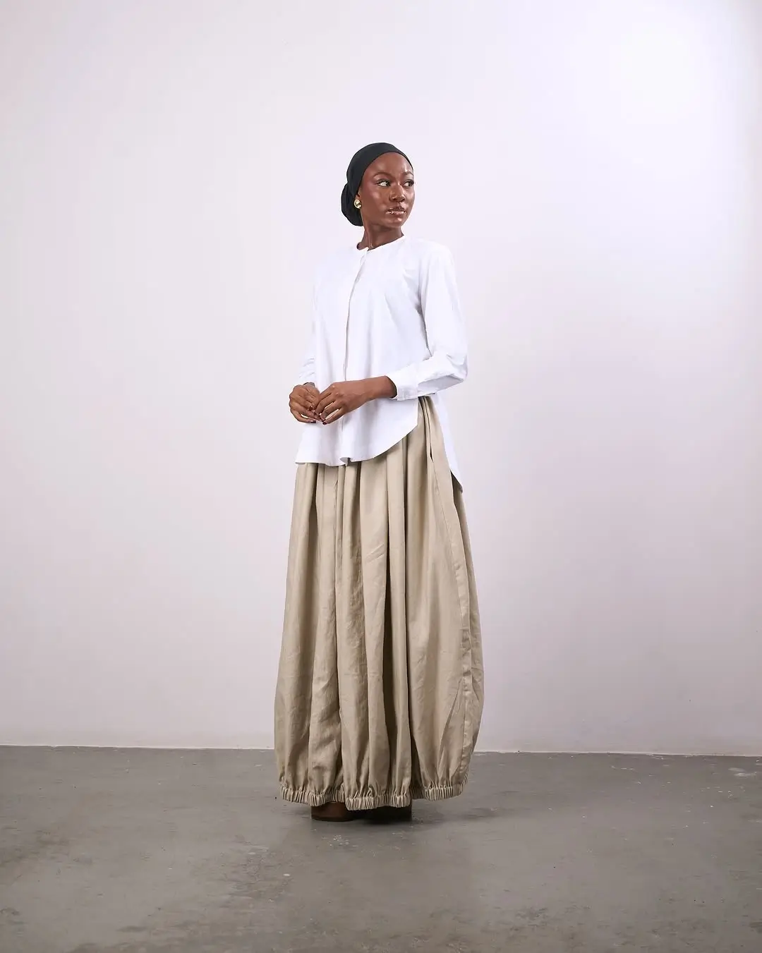 summer linen skirt outfits 2026 Relaxed Beige Volume with Modern Modesty