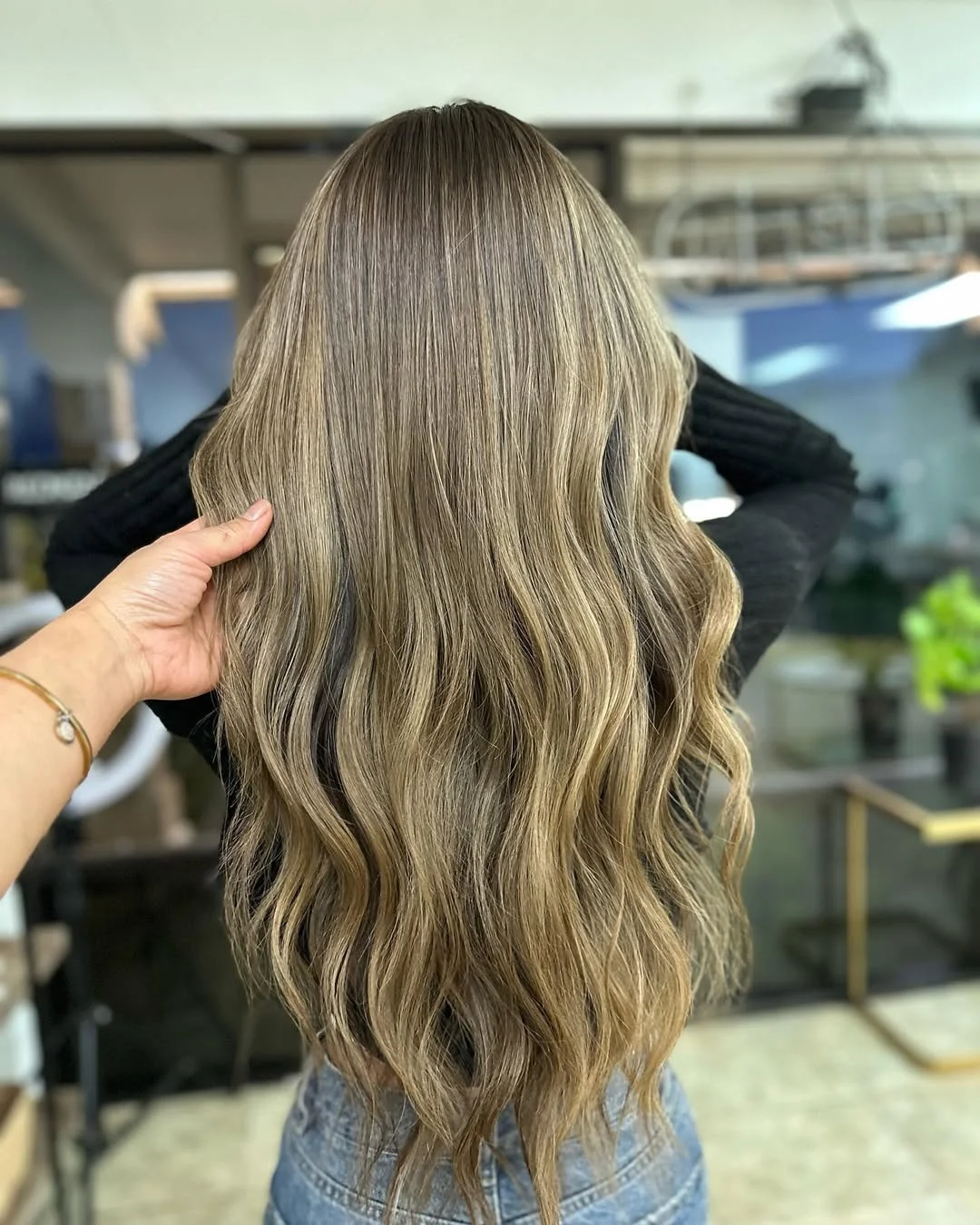 summer money piece hair color for women 2026 Dimensional Brunette with Ashy Side Highlights