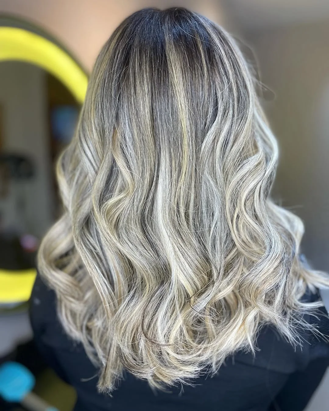 summer money piece hair color for women 2026 Cool Beige Blonde with Soft Halo Effect