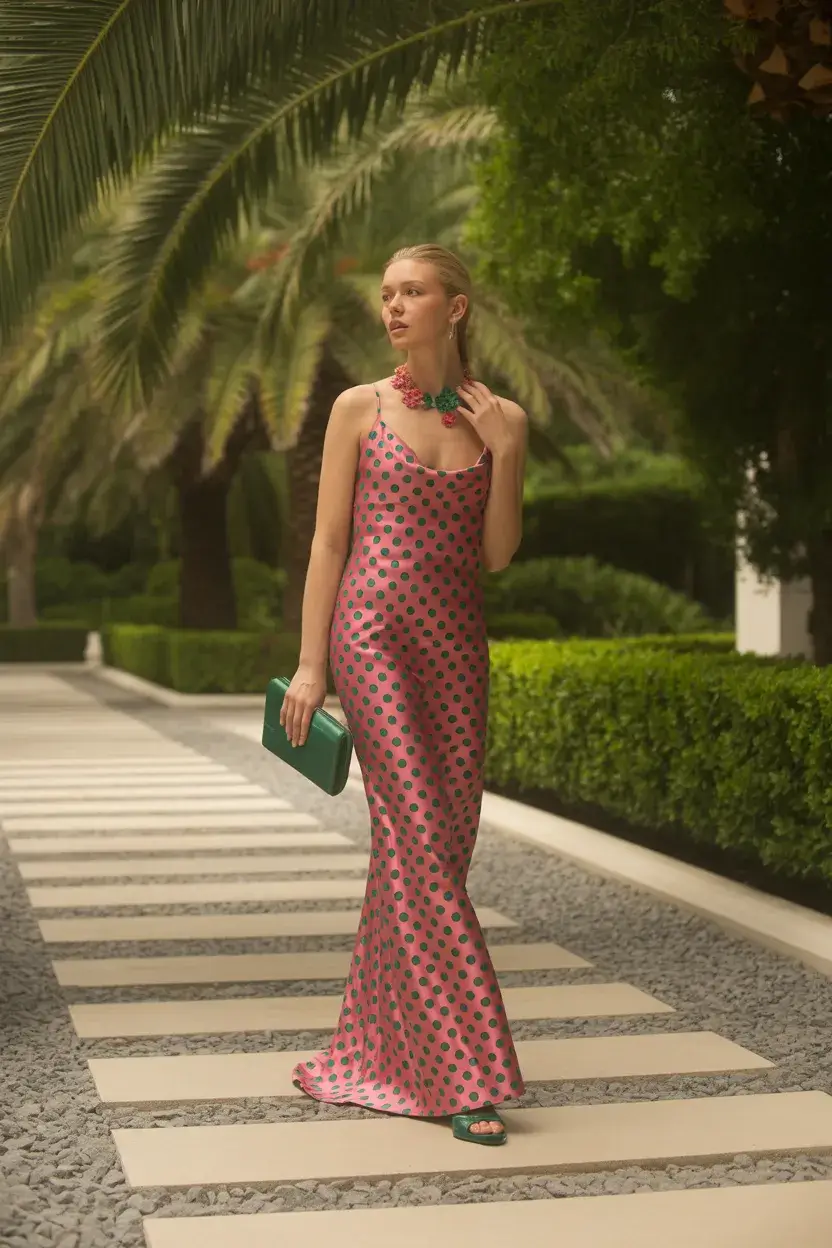 summer outfits with heels for women 2026 Polka Dots and Statement Elegance