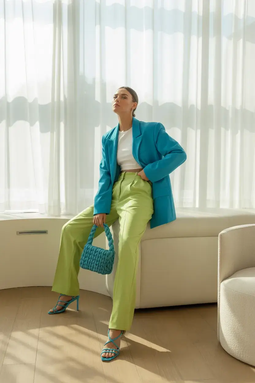 summer outfits with heels for women 2026 Modern Tailoring with Fresh Color Play