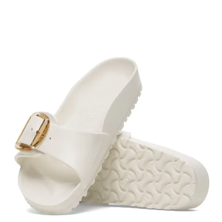 summer slides for women 2026 Modern Buckle Slides with a Sculptural Twist