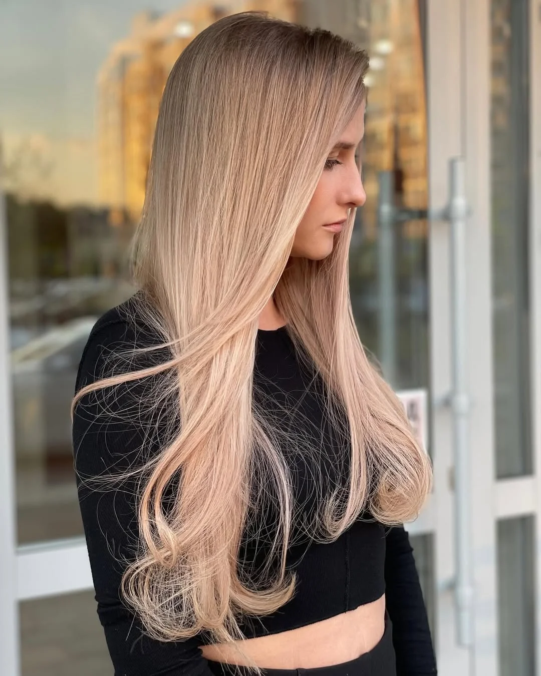 summer strawberry blonde hair color for women 2026 Sleek Light Strawberry Blonde with a Cool Ash Finish