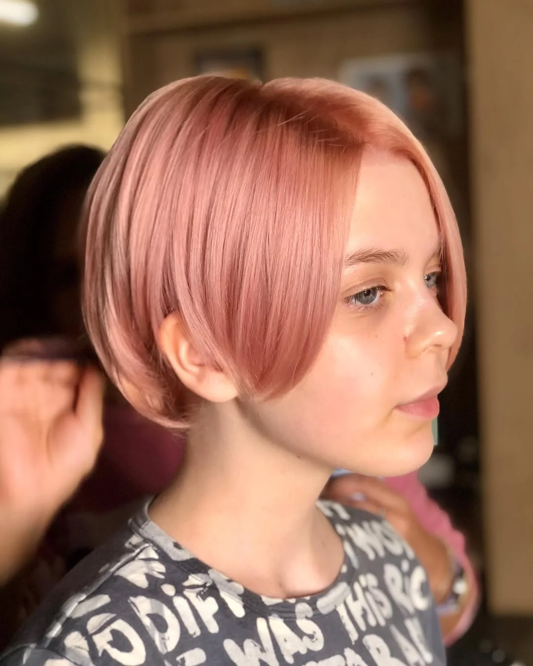 summer strawberry blonde hair color for women 2026 Short Rose Gold Crop That Feels Fresh and Fearless