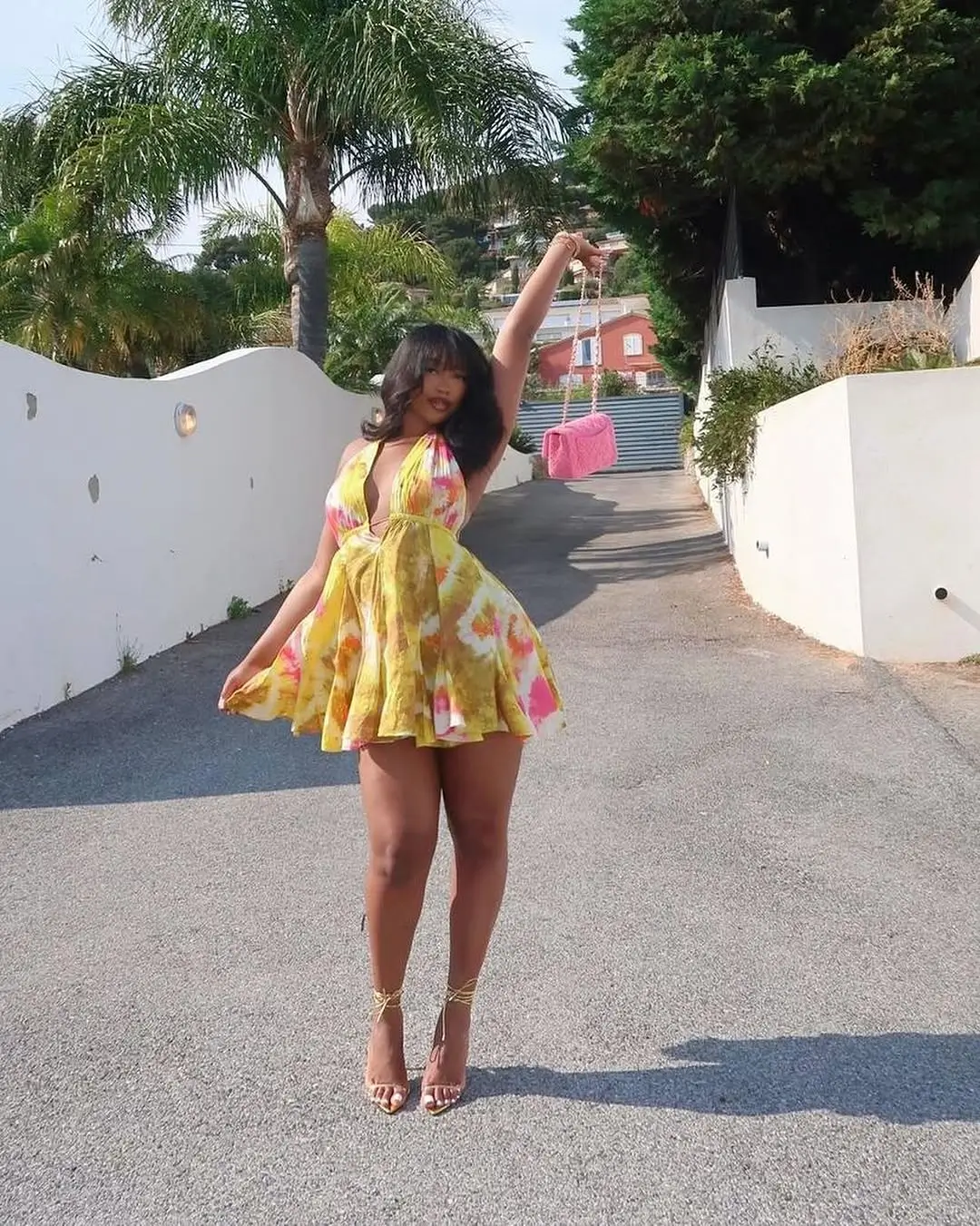 summer sundress outfits 2026 Yellow Tie Dye and Playful Confidence