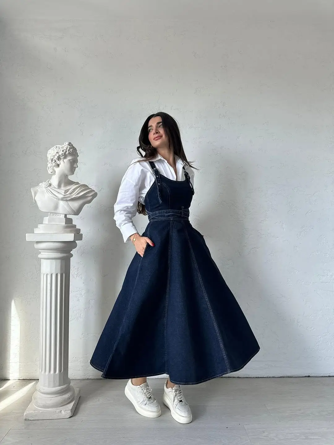 summer sundress outfits 2026 Structured Denim Meets Soft Summer Ease