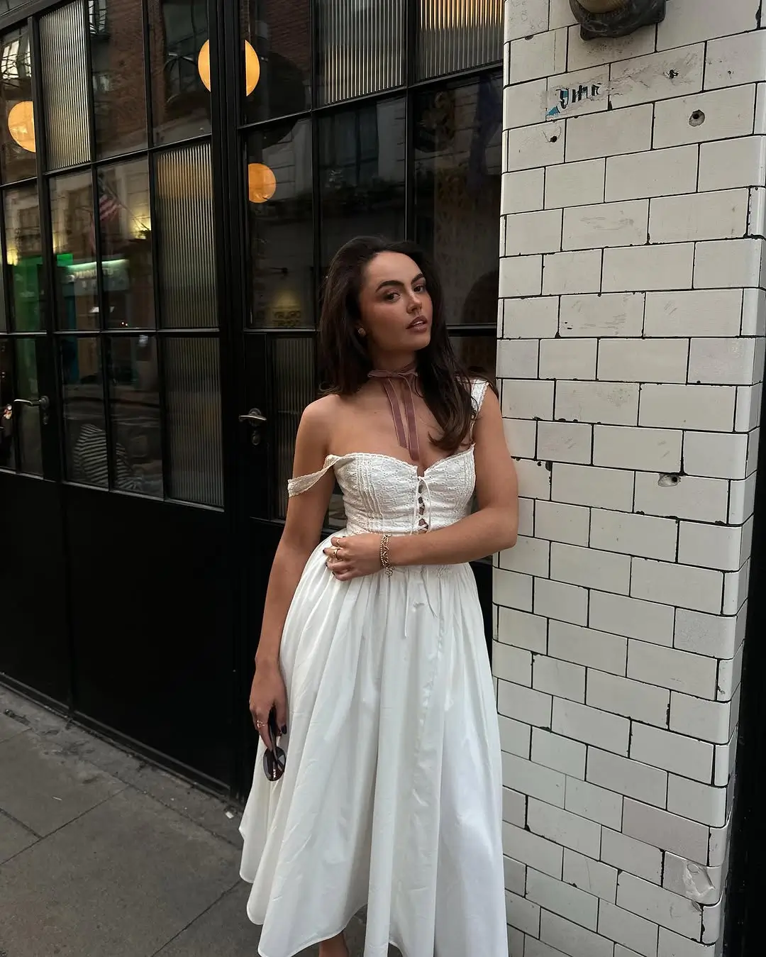 summer sundress outfits 2026 Romantic White Midi with a Modern Edge