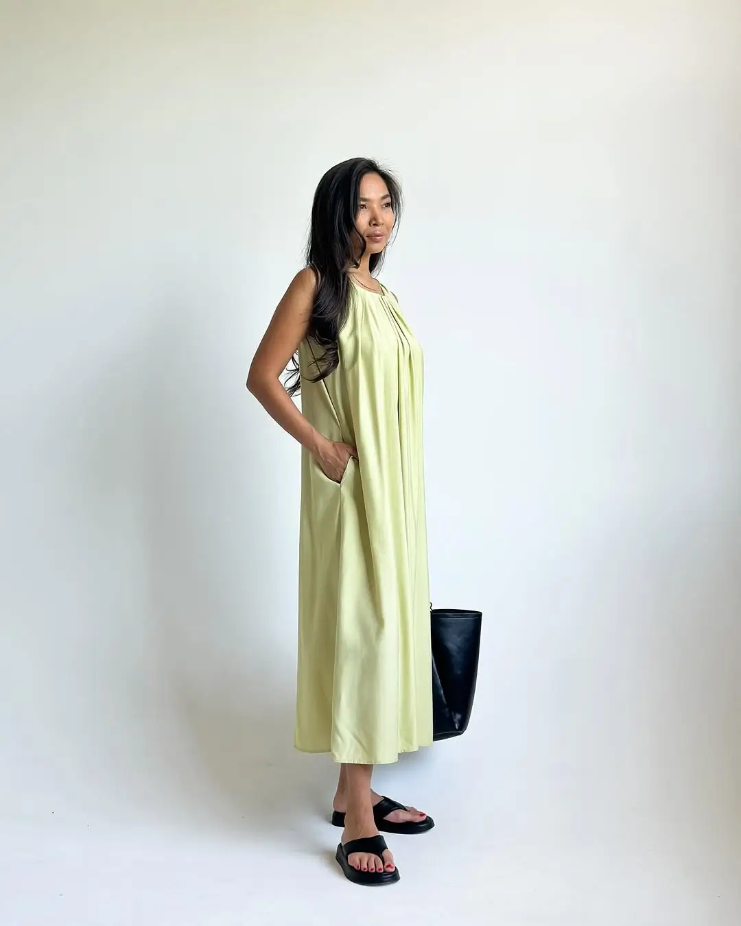 summer sundress outfits 2026 Effortless Lime Minimalism for Hot Days