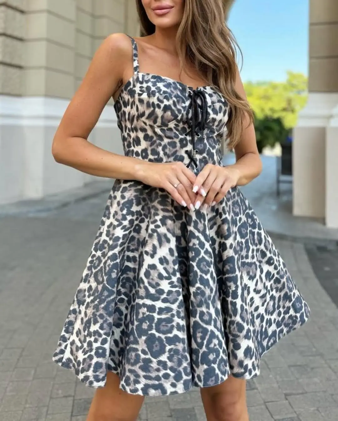 summer sundress outfits 2026 Playful Leopard Mini That Changes Your Mood