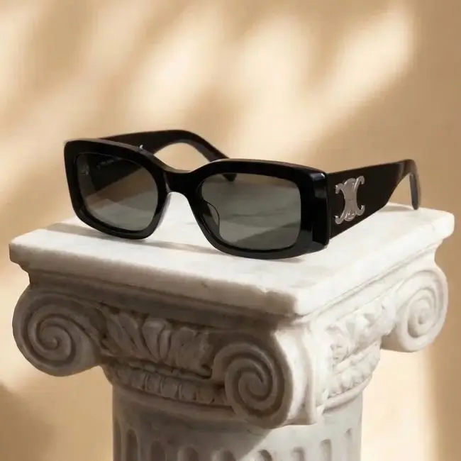 summer sunglasses for women 2026 Classic black frames with a sculptural twist