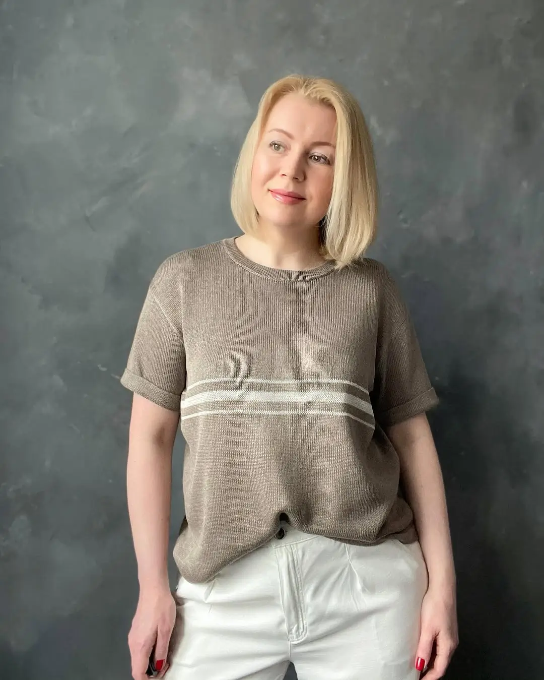 summer t-shirt outfit for women 2026 Soft Brown Relaxed Tee - Effortless and Grounded