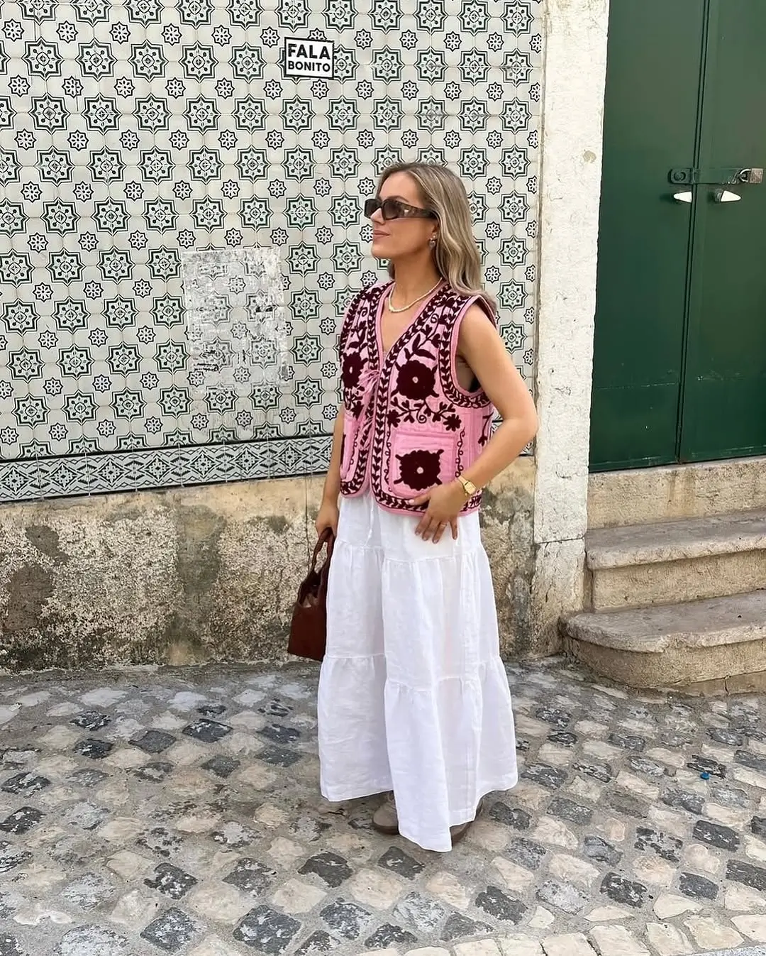 summer tops outfit 2026 Playful Pink Layers with a Hint of Vintage Charm