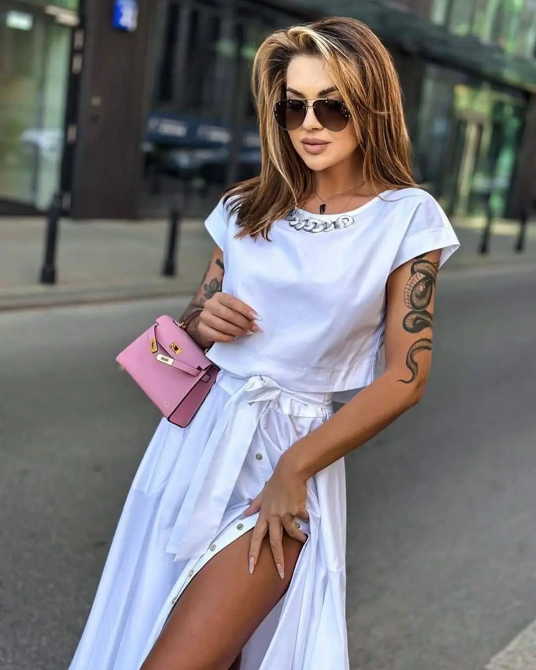 summer vacation outfits 2026 Soft White Dress with Street Style Edge
