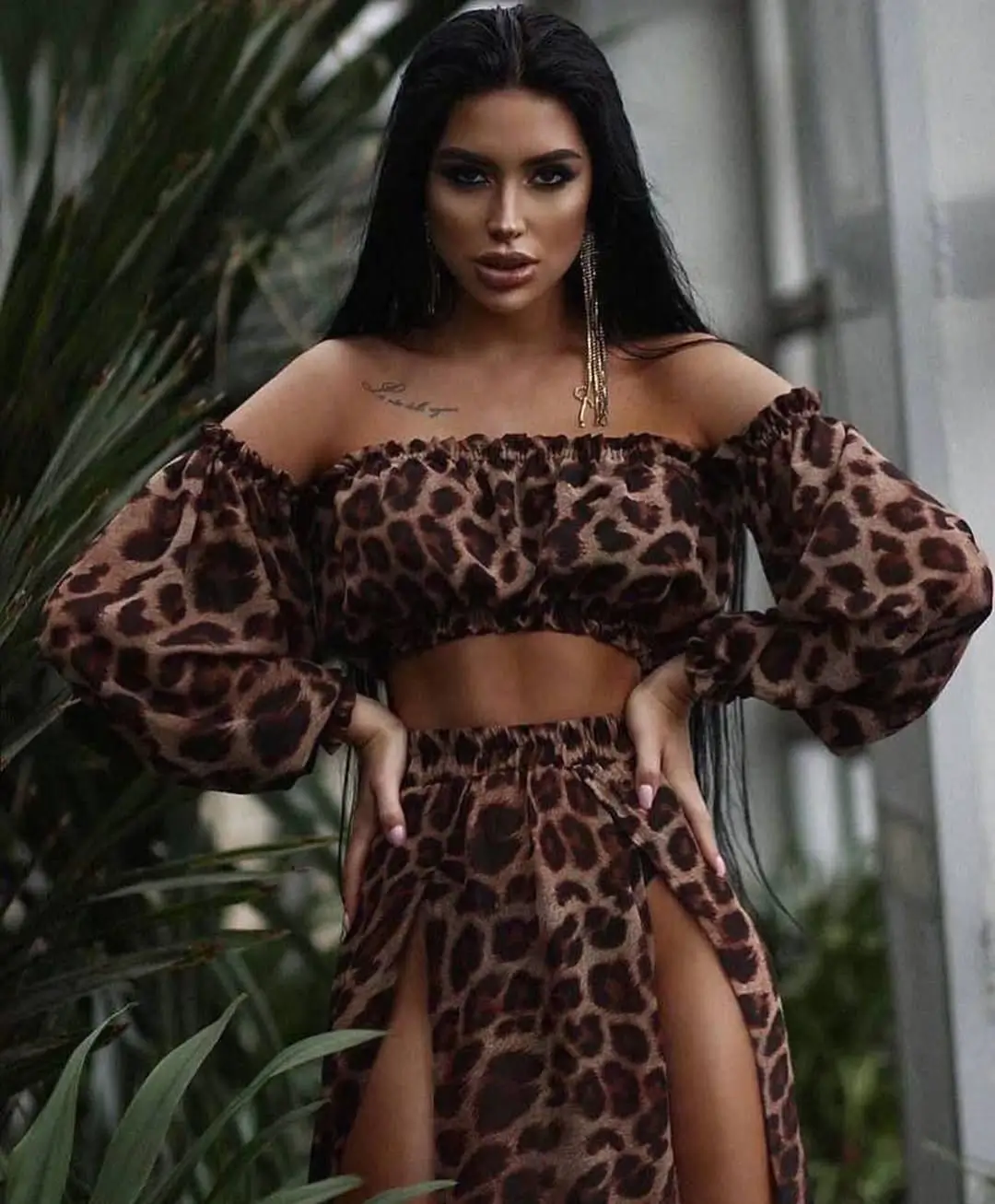summer vacation outfits 2026 Bold Leopard Set with Statement Energy