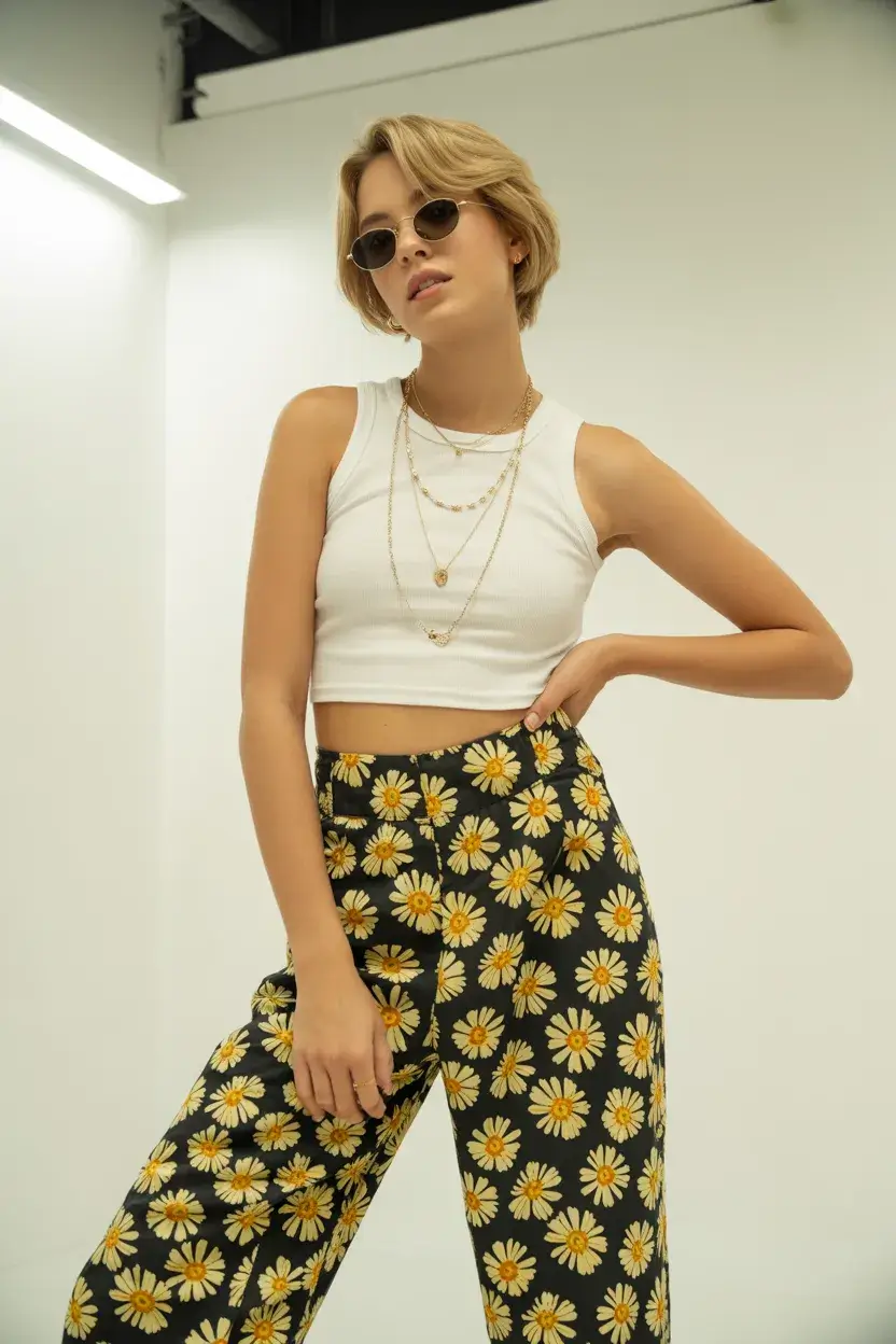 teen girls summer outfits 2026 Floral Retro Touch with Light Summer Ease