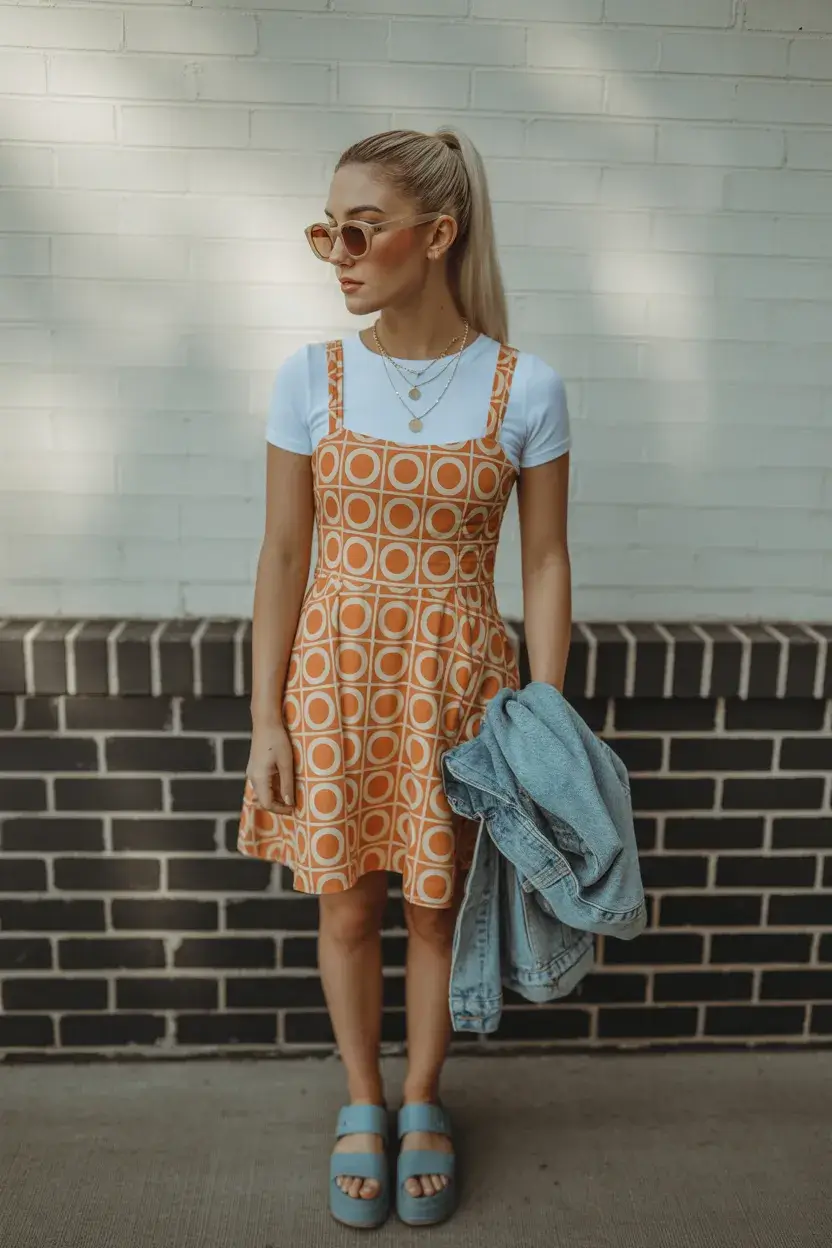 teen girls summer outfits 2026 Playful Retro Layers with a Soft Euro Twist
