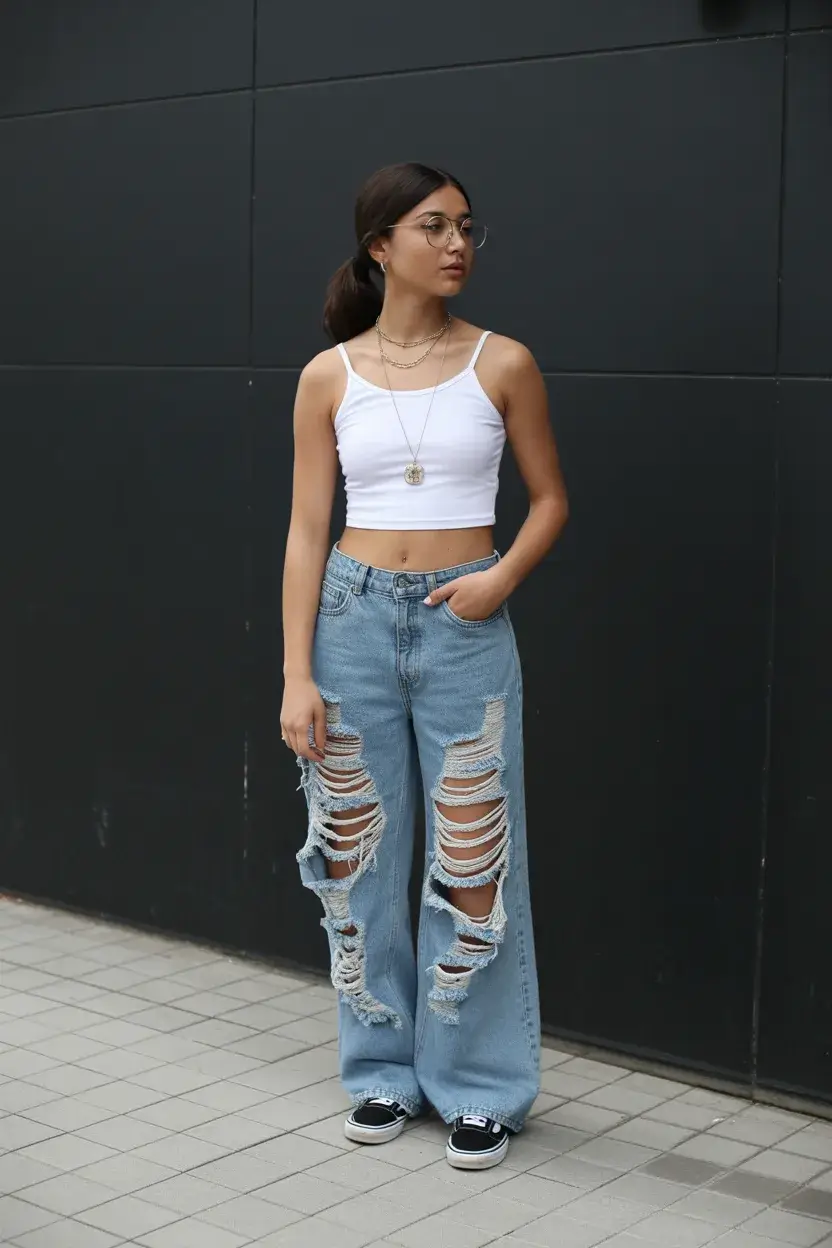 teen girls summer outfits 2026 Minimal Y2k Confidence with Clean Lines