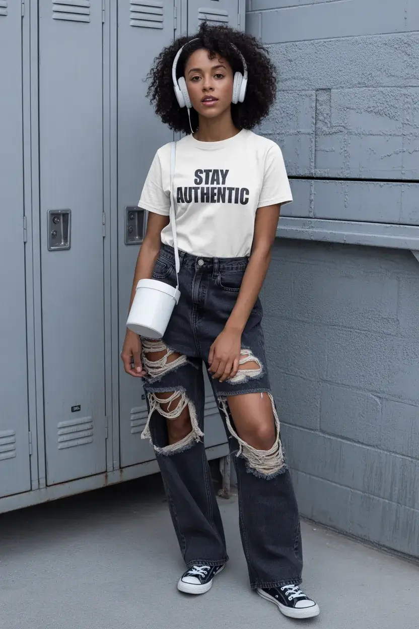 teen girls summer outfits 2026 Graphic Tee Energy with Urban Ease