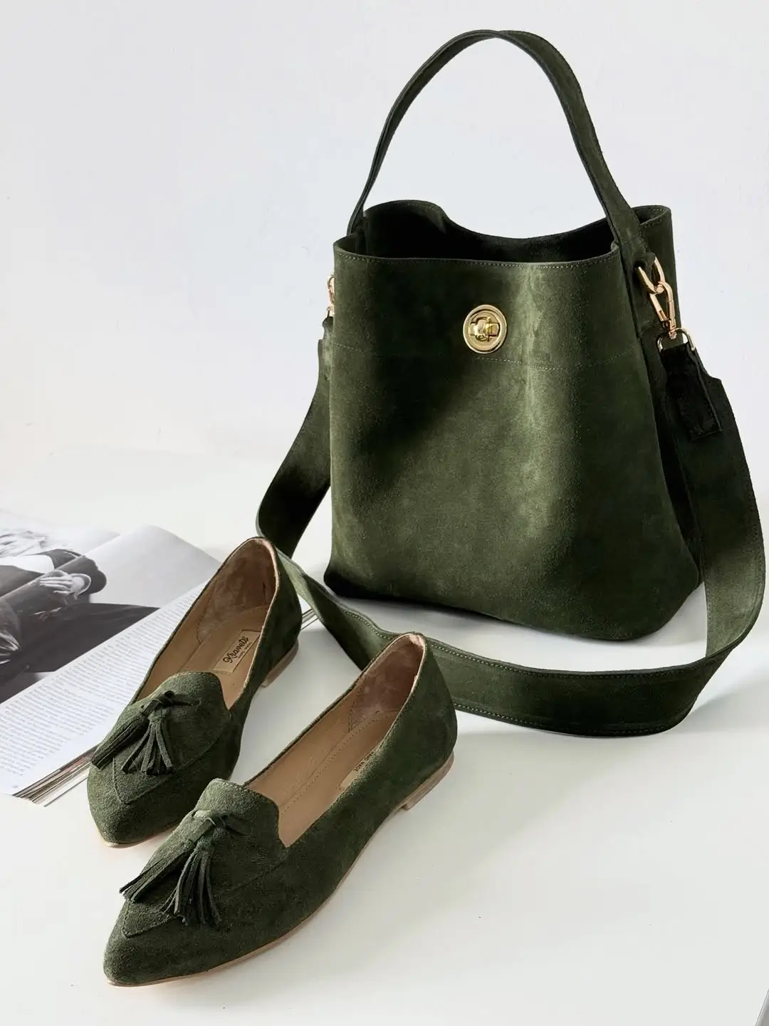 trendy ideas for summer footwear 2026 Deep Green Flats for a Quiet Luxe Moment