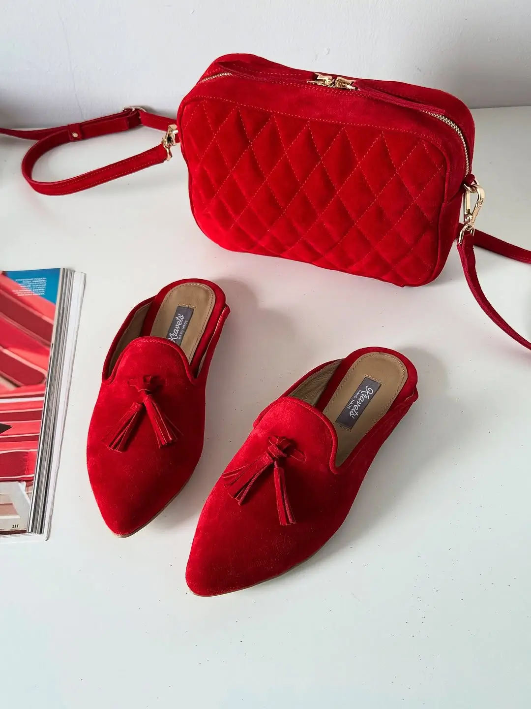 trendy ideas for summer footwear 2026 Bold Red Mules That Carry the Whole Look