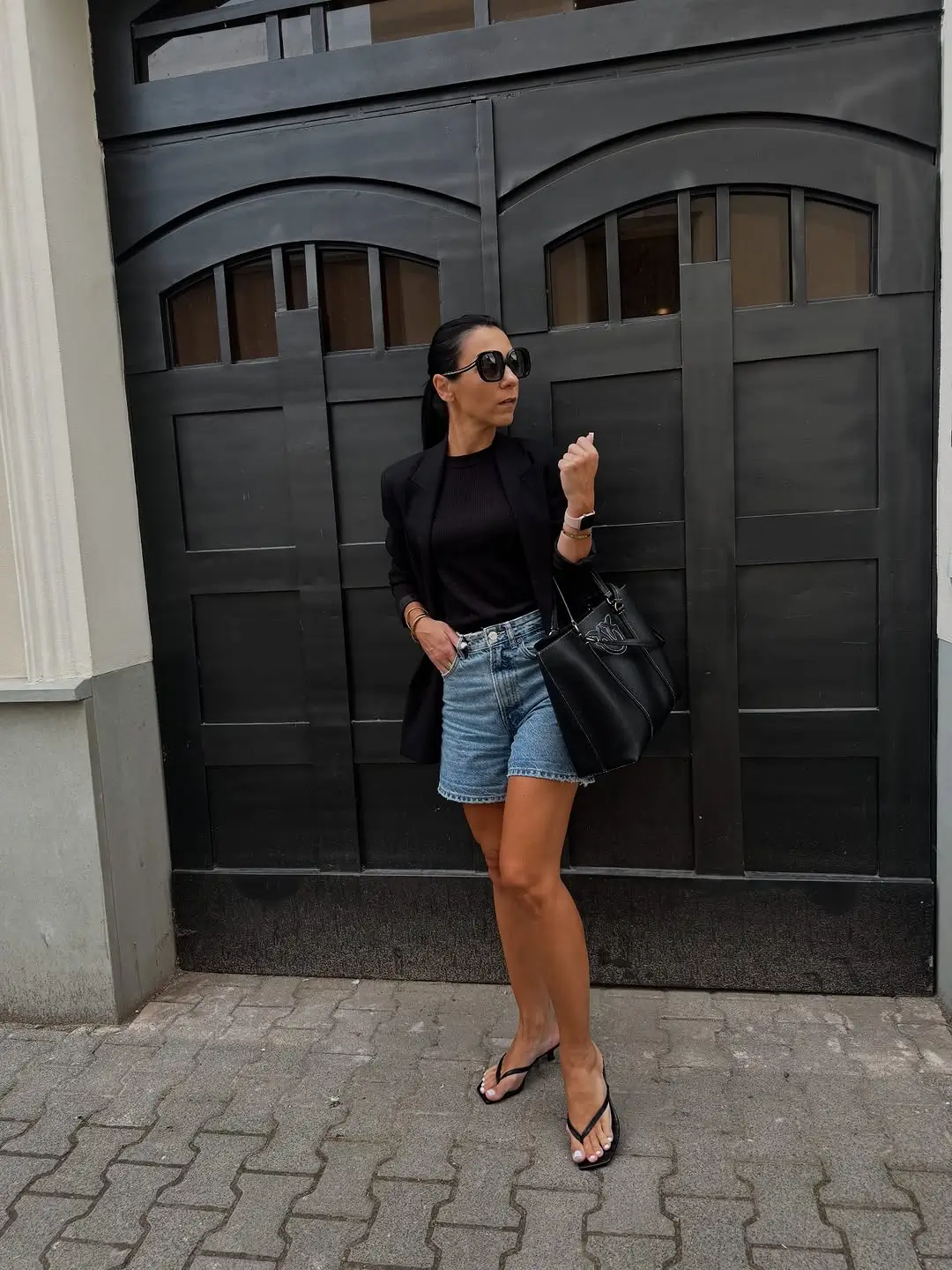 trendy summer denim shorts 2026 Relaxed Tailoring Meets Off Duty Confidence