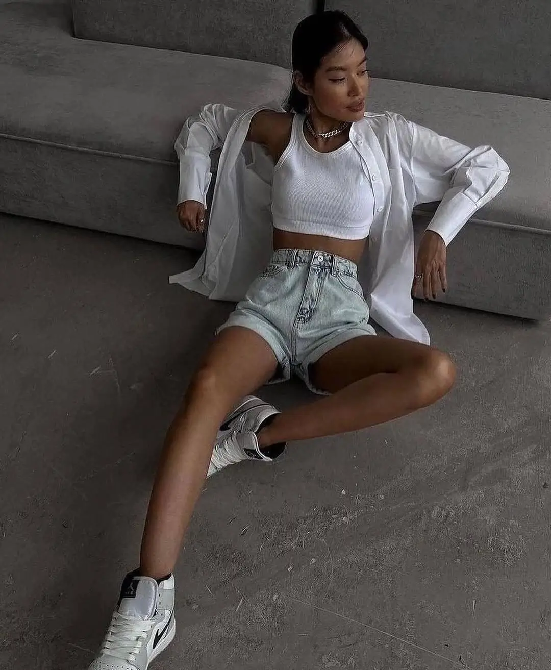 trendy summer denim shorts 2026 Effortless Lounge Energy with a Sporty Finish