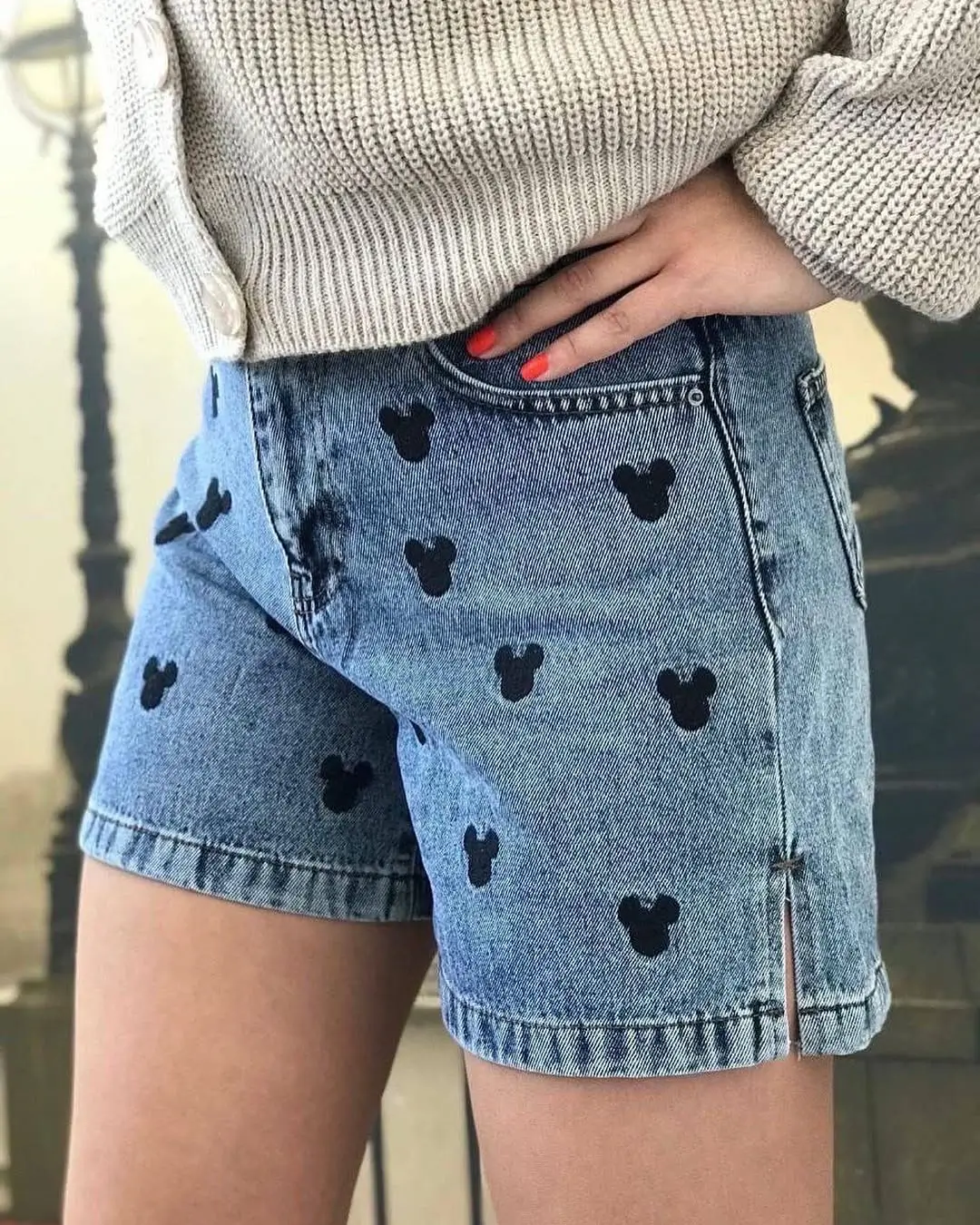 trendy summer denim shorts 2026 Playful Denim with a Statement Twist