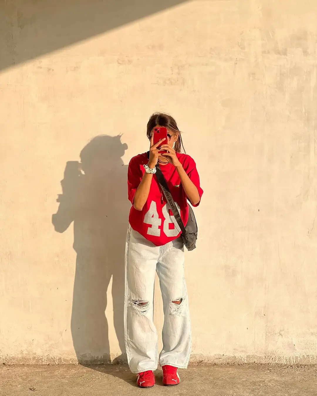 trendy summer streetwear 2026 Sporty Red Energy Meets Effortless Street Cool