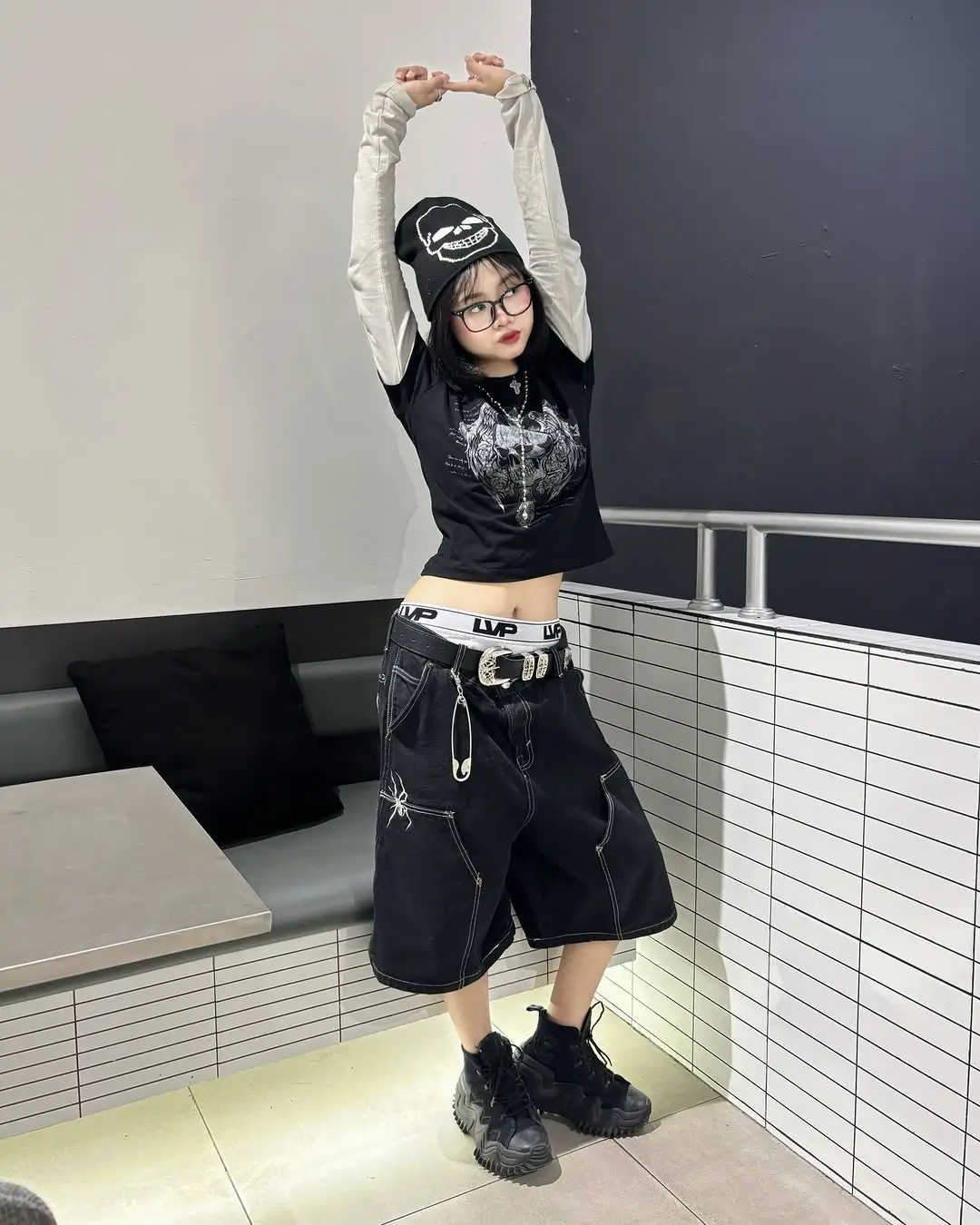 trendy summer streetwear 2026 Playful Grunge Revival with Cropped Proportions