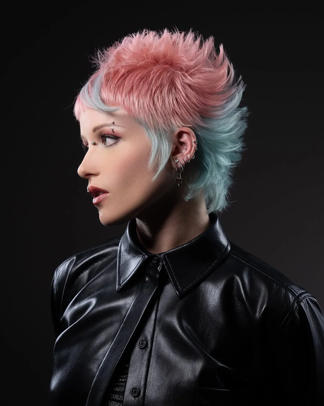 bold summer pixie haircuts 2026 Pastel Spiked Pixie with Futuristic Edge