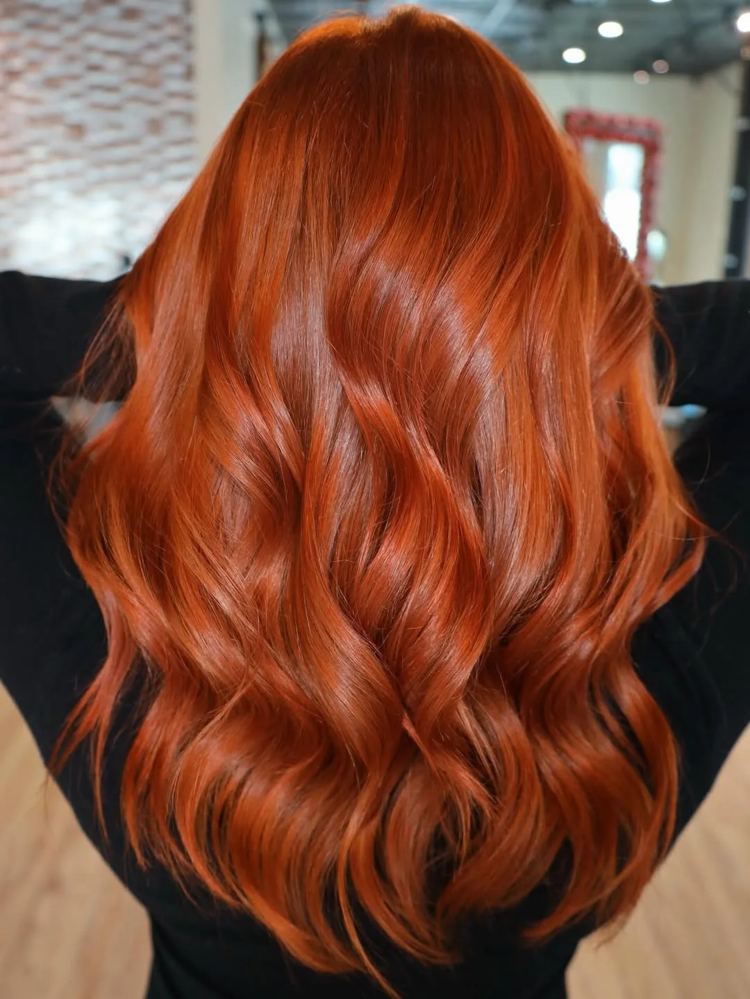 chic summer auburn hair color 2026 Bright Copper Auburn That Glows In Sunlight