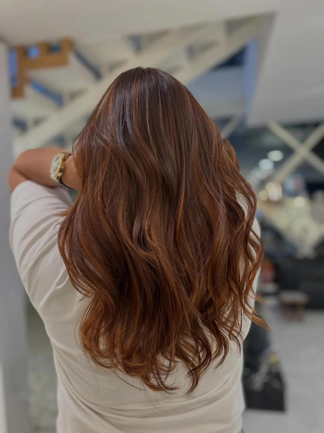 chic summer auburn hair color 2026 Natural Chestnut Auburn With Soft Summer Texture