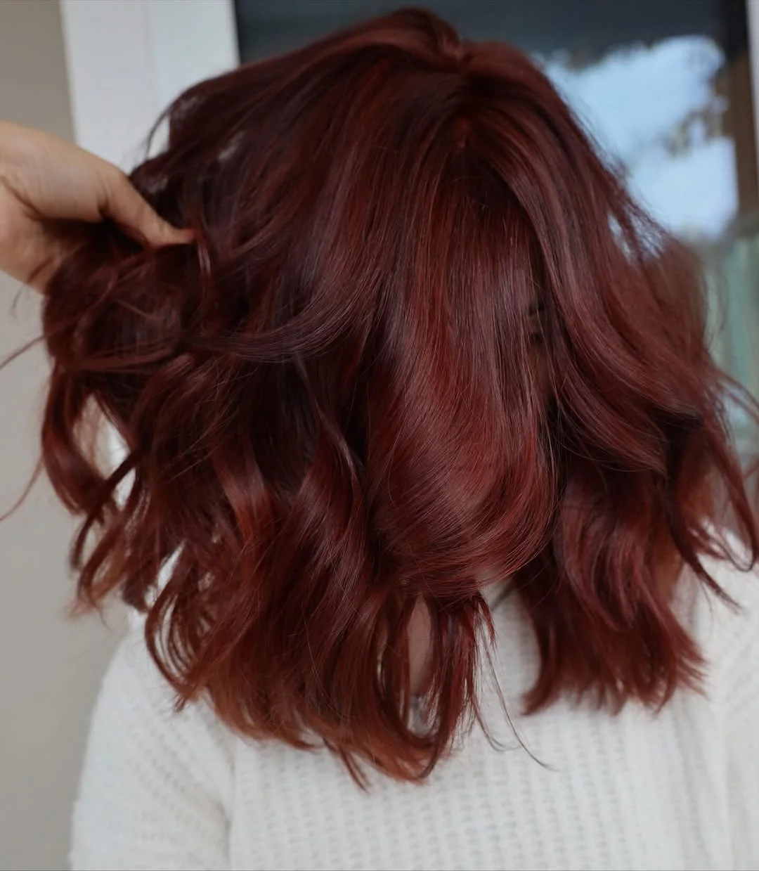 chic summer auburn hair color 2026 Soft Mahogany Auburn Bob