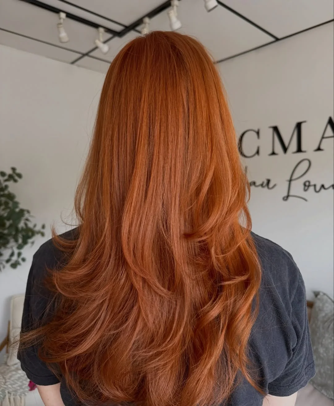 chic summer auburn hair color 2026 Golden Copper Layers With Summer Movement