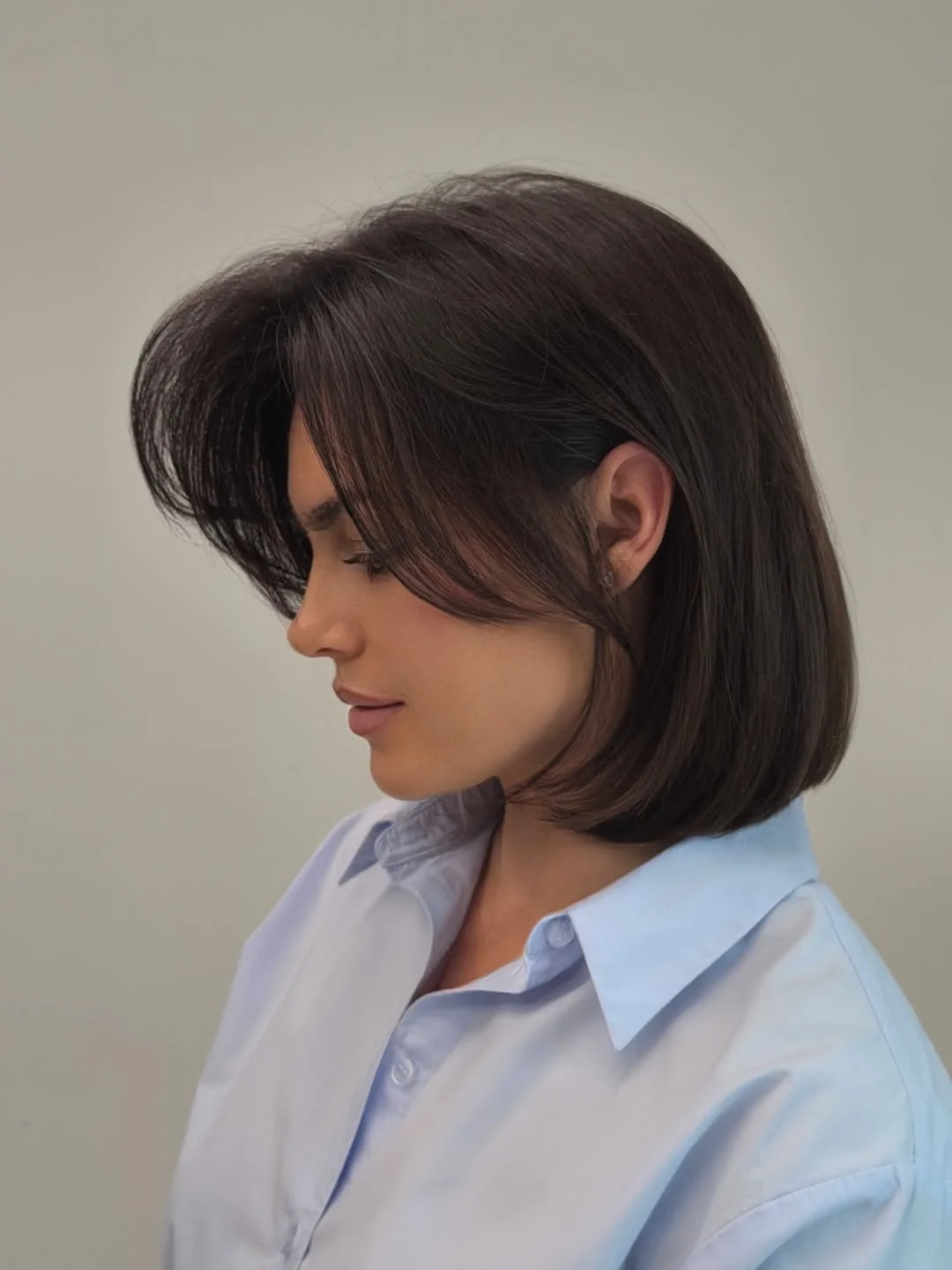 chic summer haircuts for women over 40 2026 Soft Sculpted Bob with Airy Bangs