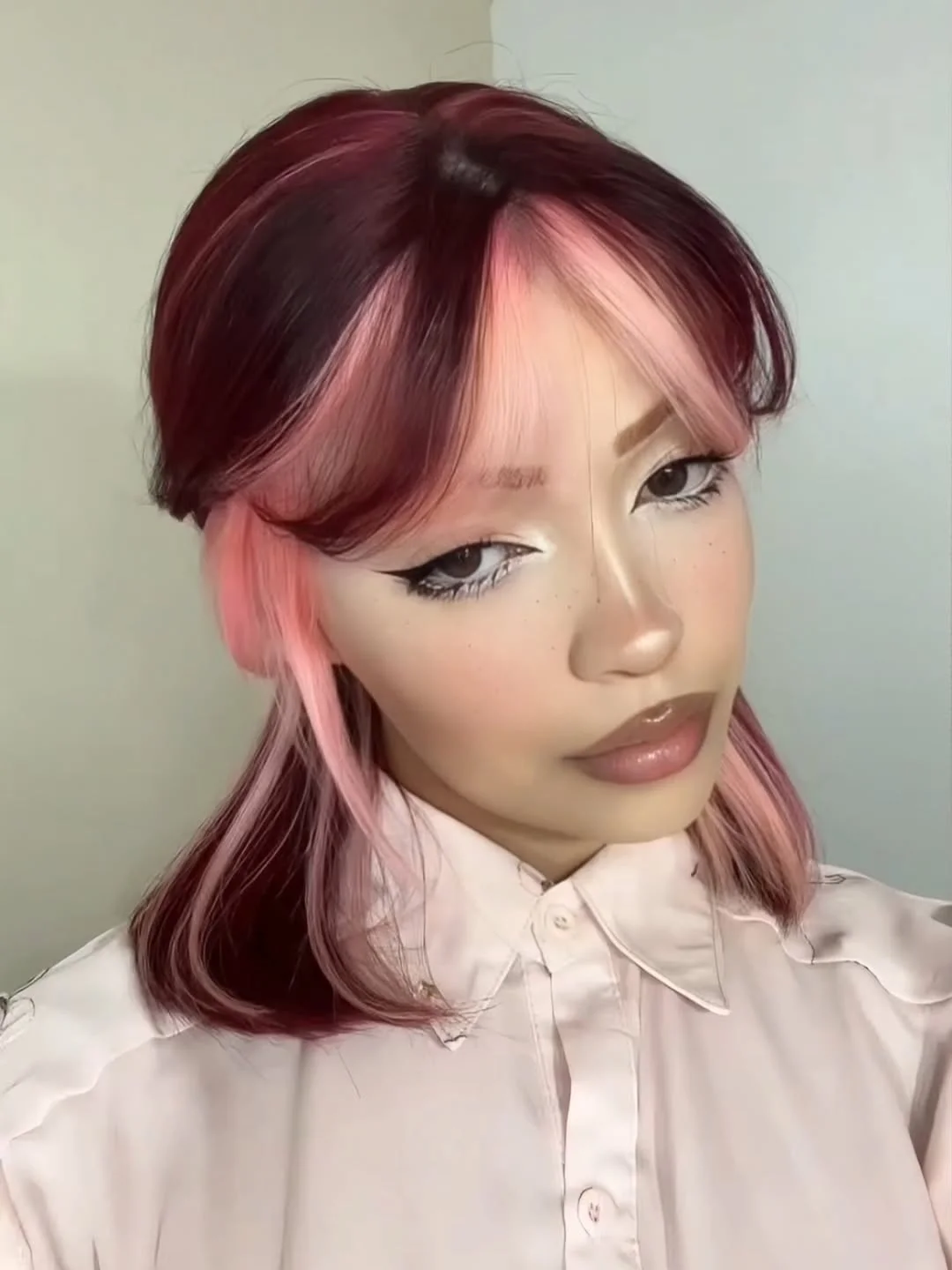 cute summer short hairstyles 2026 Two Tone Bangs with Playful Contrast