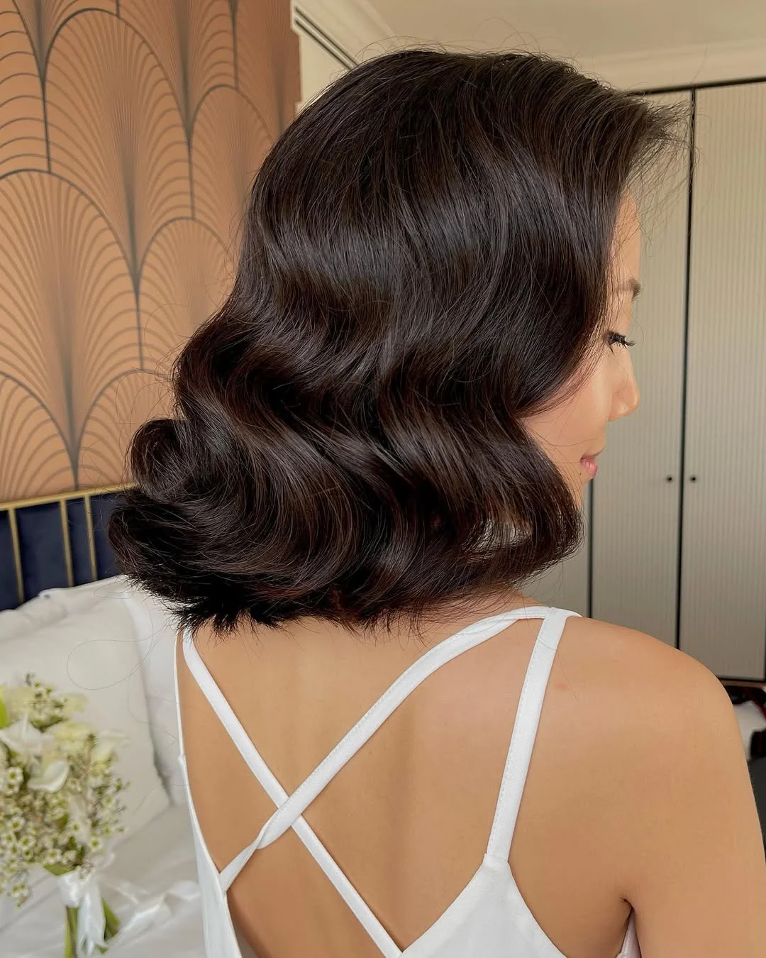 effortless summer quick hairstyles 2026 Glossy Sculpted Waves for Short Hair Moments