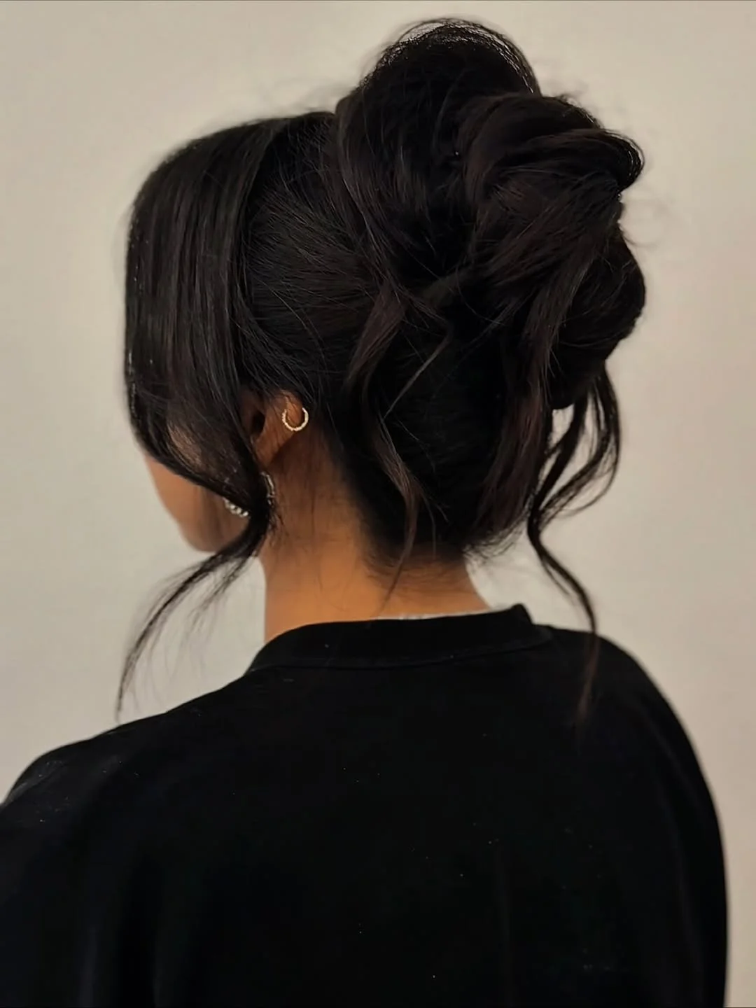 elegant summer updo hairstyles 2026 Textured Dark Updo with Effortless Volume